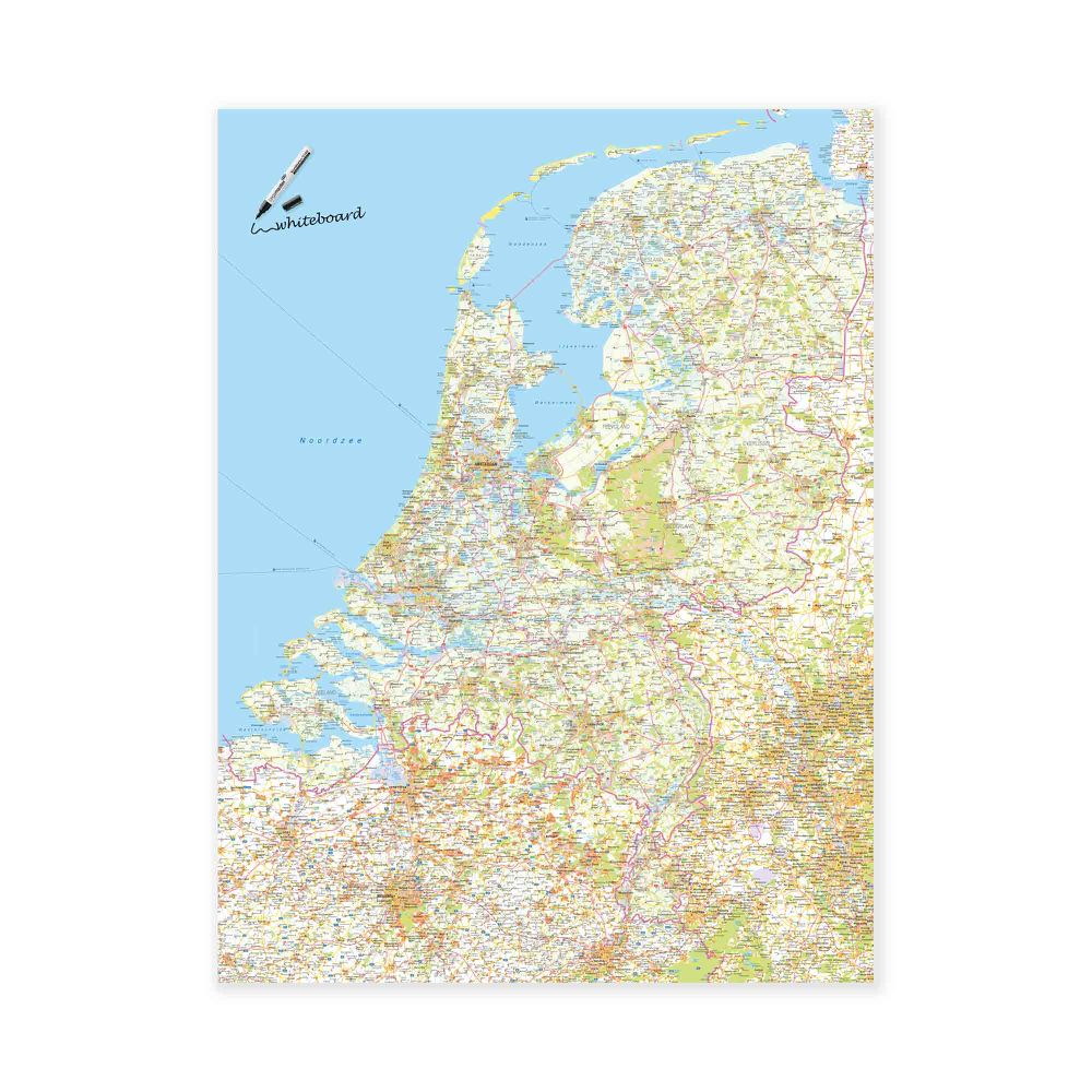 Landkaart Nederland whiteboard 2026