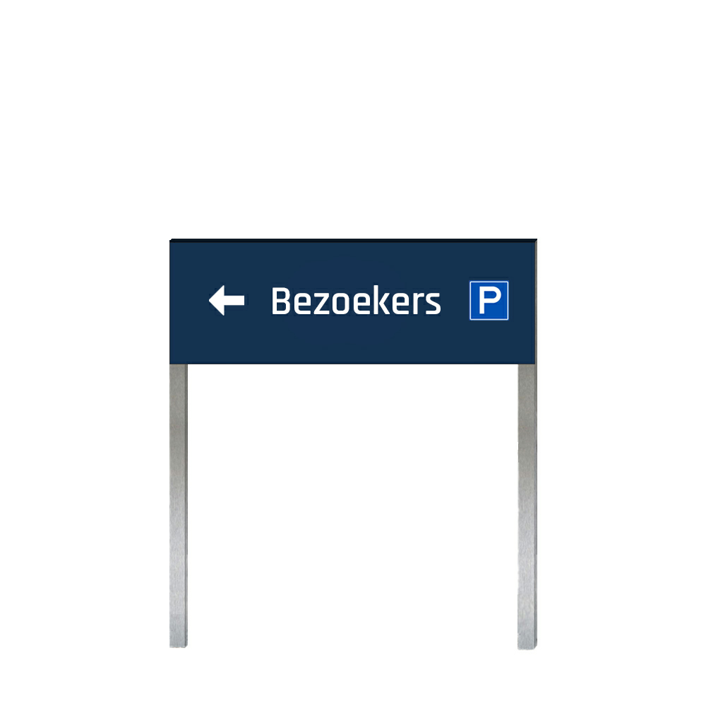 Bewegwijzeringsbord vrijstaand (dubbelzijdig) 60x20cm