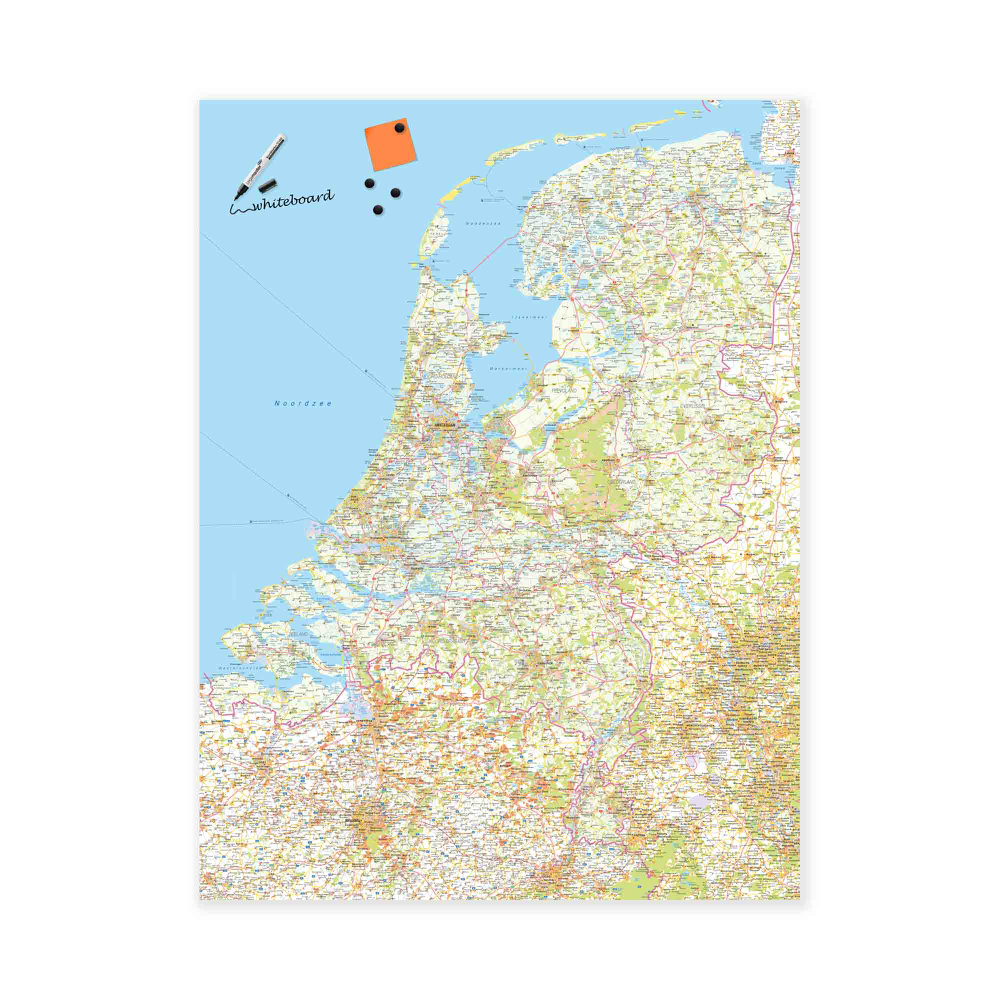 Product Landkaart Nederland whiteboard magnetisch 2025
