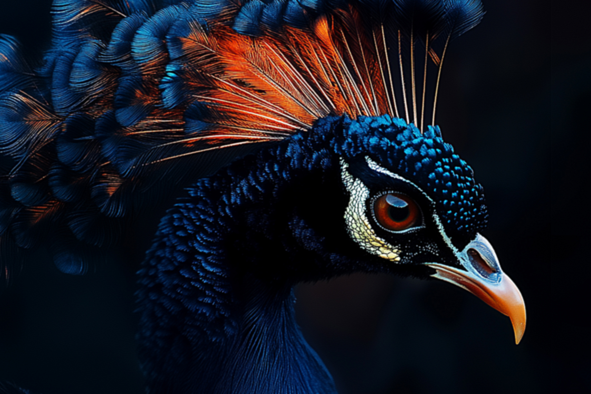 Afbeelding pauw op fotopaneel